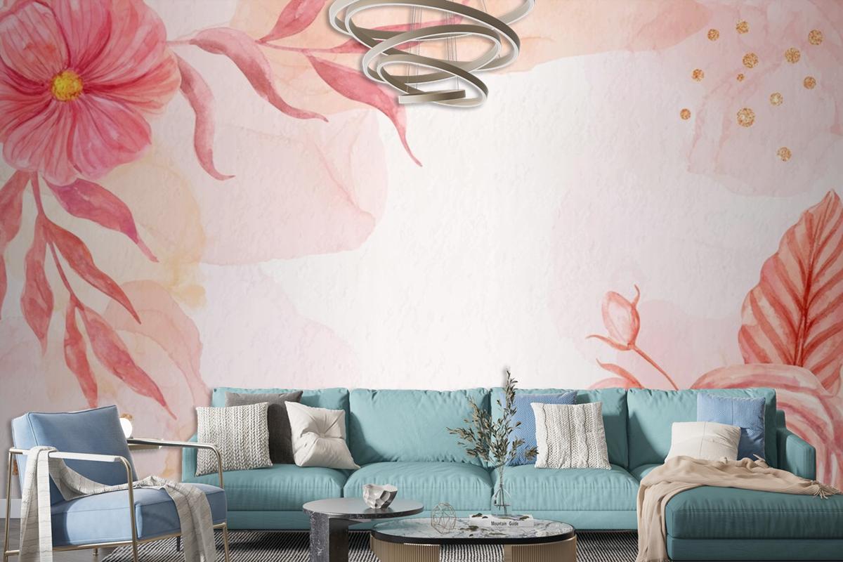 El Boyalı Çiçekler Arka Plan Duvar Kağıdı 