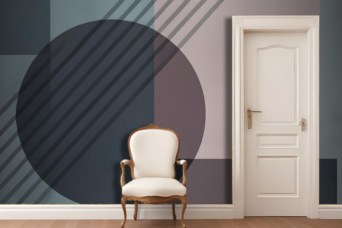 Geometrik Şekilli Minimalist Soyut Kompozisyon Antre  Hol  Koridor Duvar Kağıdı
