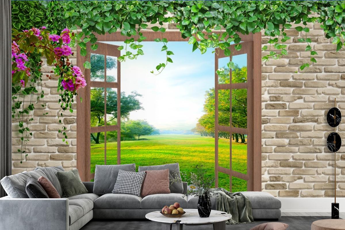 3D Pencere Duvar Kağıdı