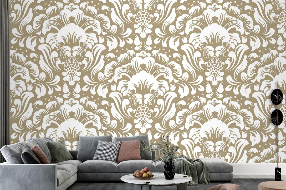 Süs Damask Dikişsiz Desen Duvar Kağıdı