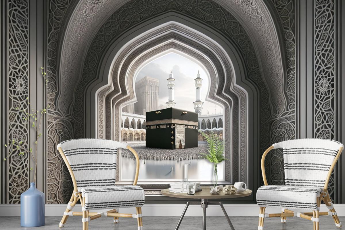 Çerçeve Perspekti Soyut Renk Kabe Duvar Kağıdı