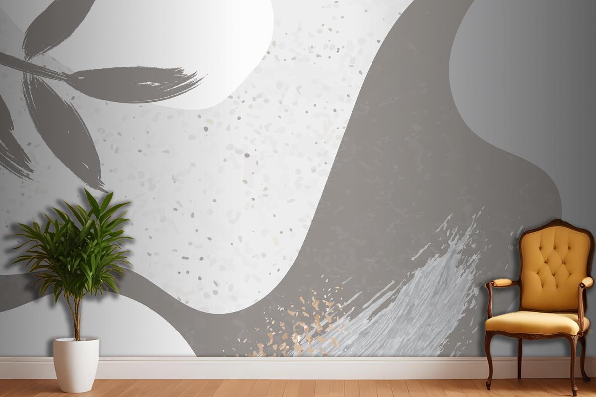 Grimsi Botanik Memphis Desen Arka Plan Yatak Odası Duvar Kağıdı