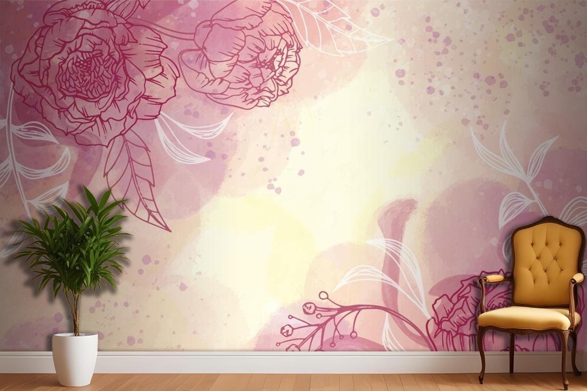 Suluboya Bahar Arka Plan Duvar Kağıdı 