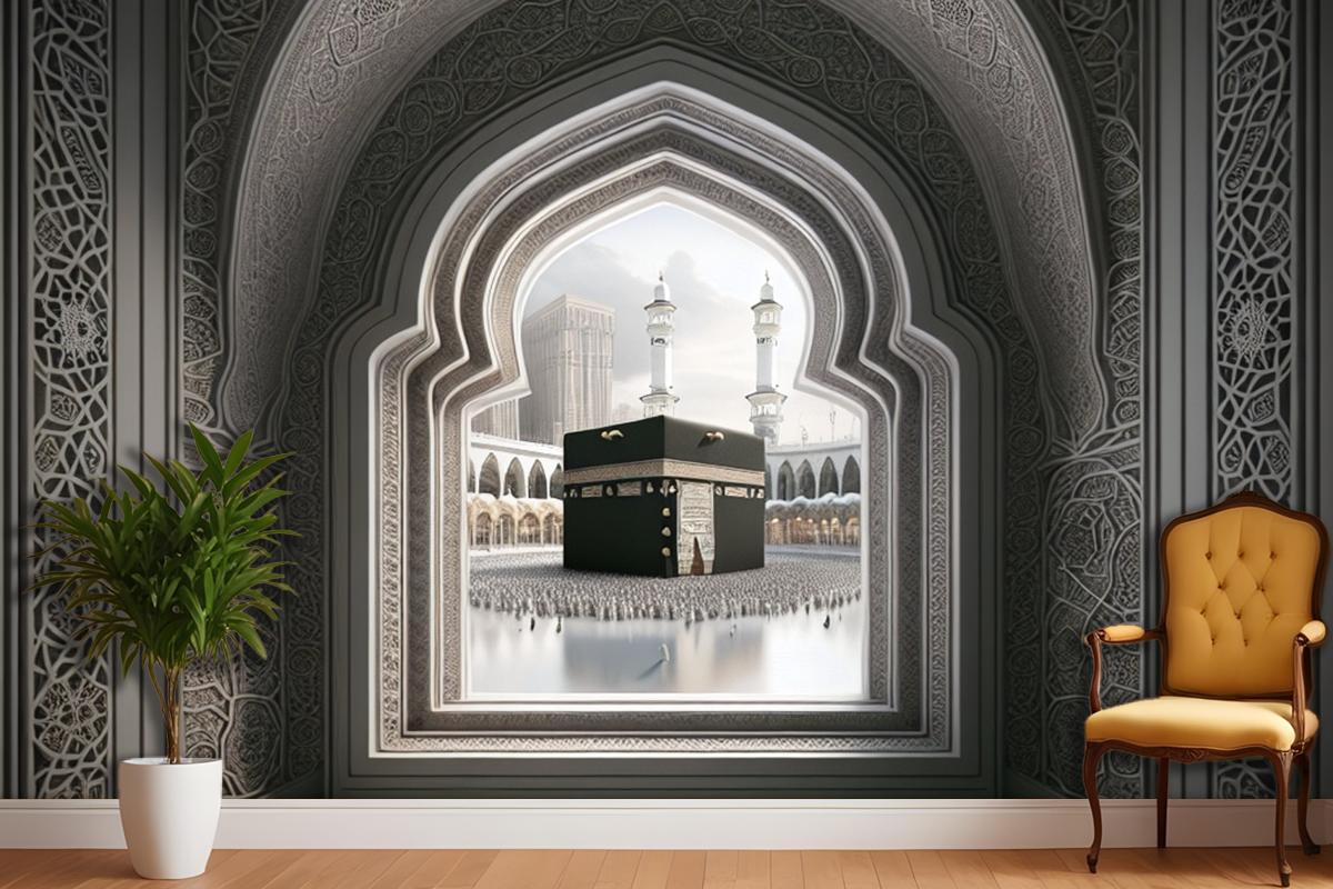 Çerçeve Perspekti Soyut Renk Kabe Duvar Kağıdı