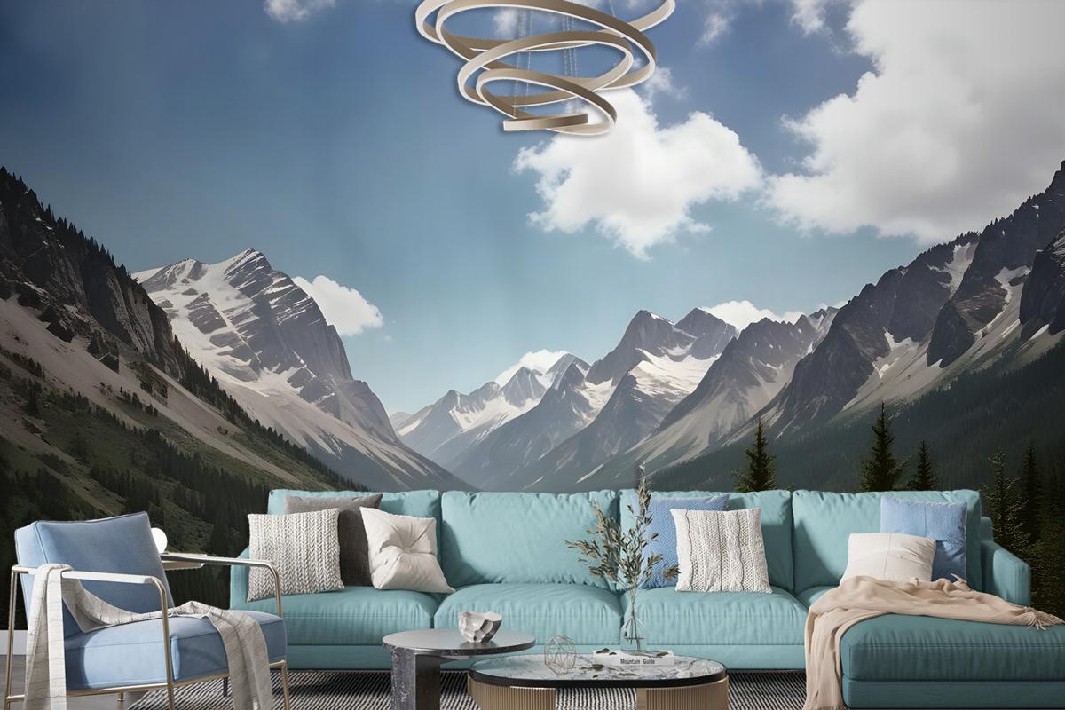 Dağ Orman Manzarası Duvar Kağıdı 