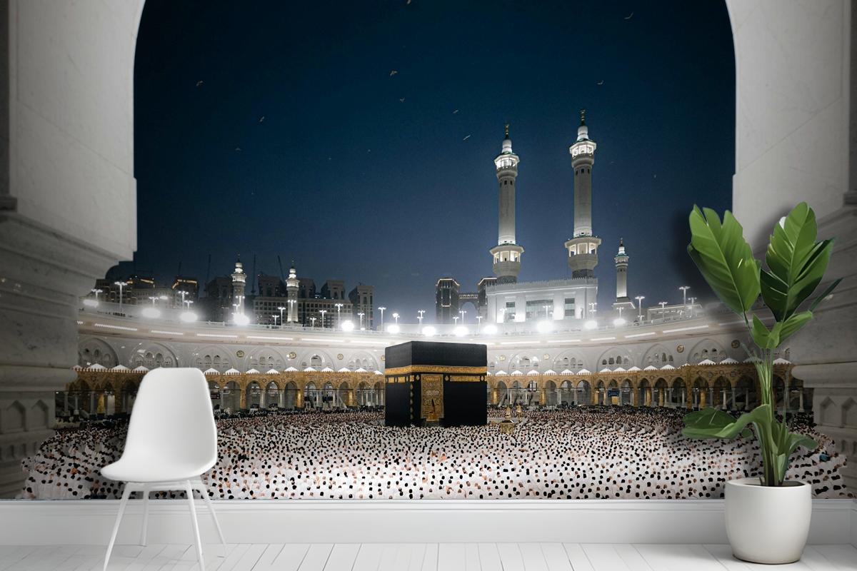 Gece Manzaralı 3D Kabe Duvar Kağıdı