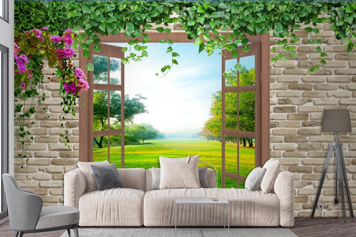3D Pencere Duvar Kağıdı