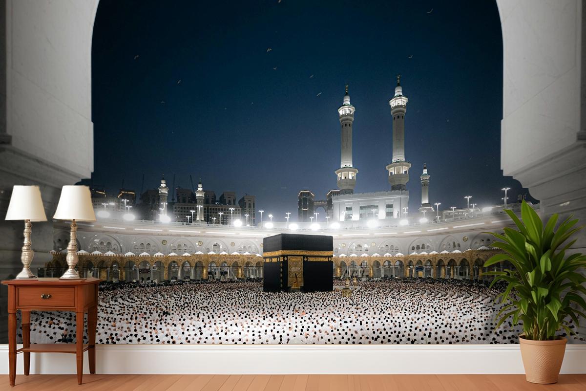 Gece Manzaralı 3D Kabe Duvar Kağıdı