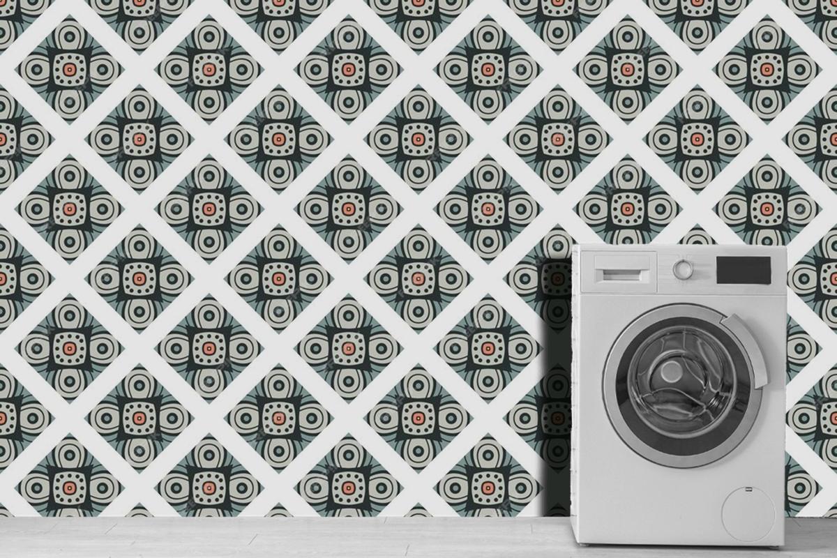 Kesintisiz Geometrik Renkli Arka Plan Deseni Duvar Kağıdı 