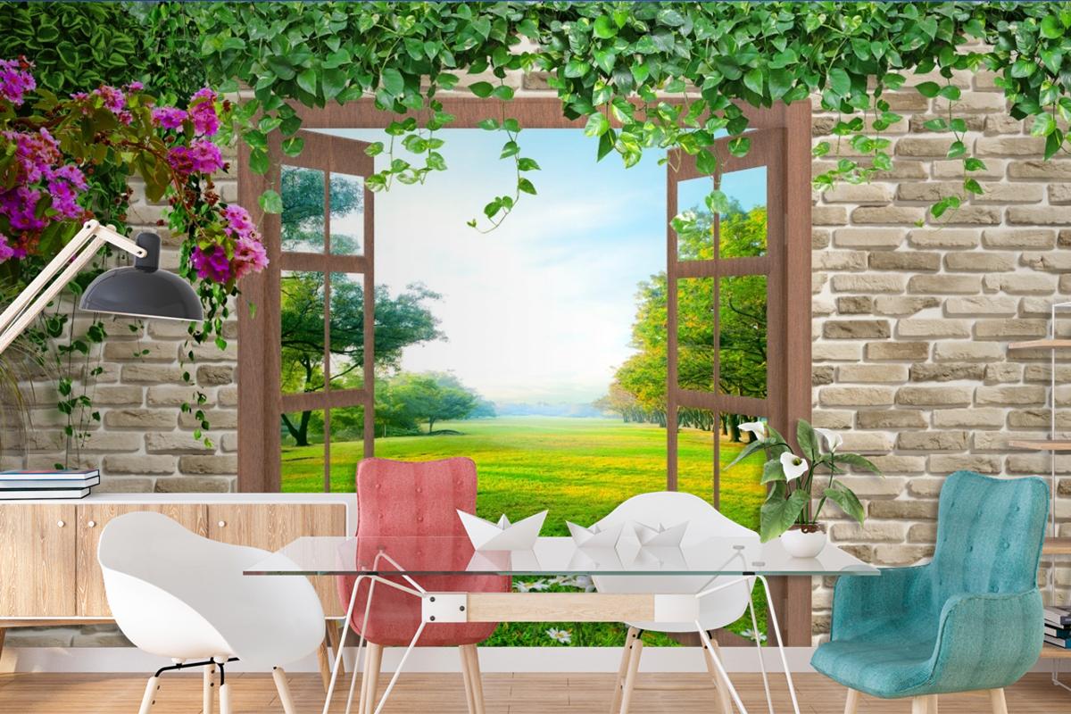 3D Pencere Duvar Kağıdı