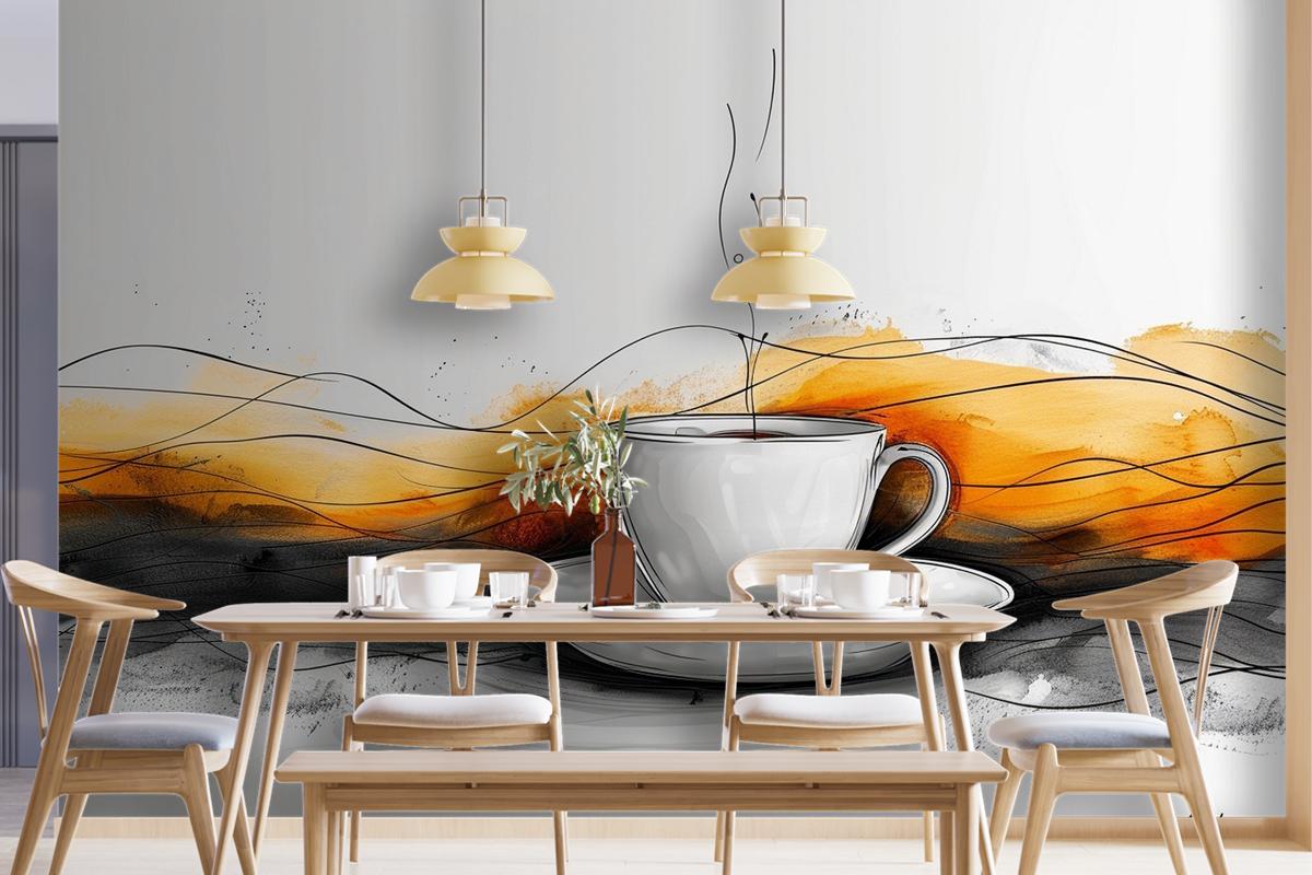 Bir Fincan Kahve Cafe Duvar Kağıdı