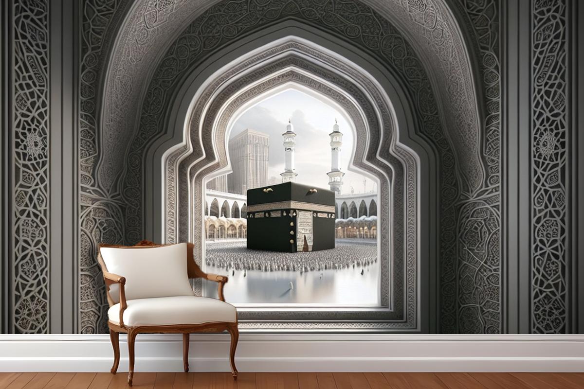 Çerçeve Perspekti Soyut Renk Kabe Duvar Kağıdı