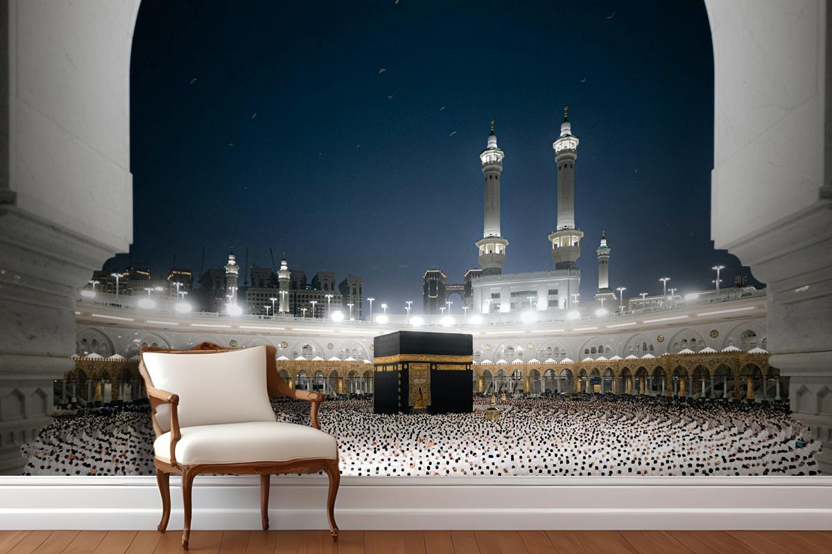 Gece Manzaralı 3D Kabe Duvar Kağıdı