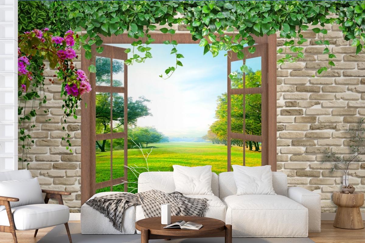 3D Pencere Duvar Kağıdı