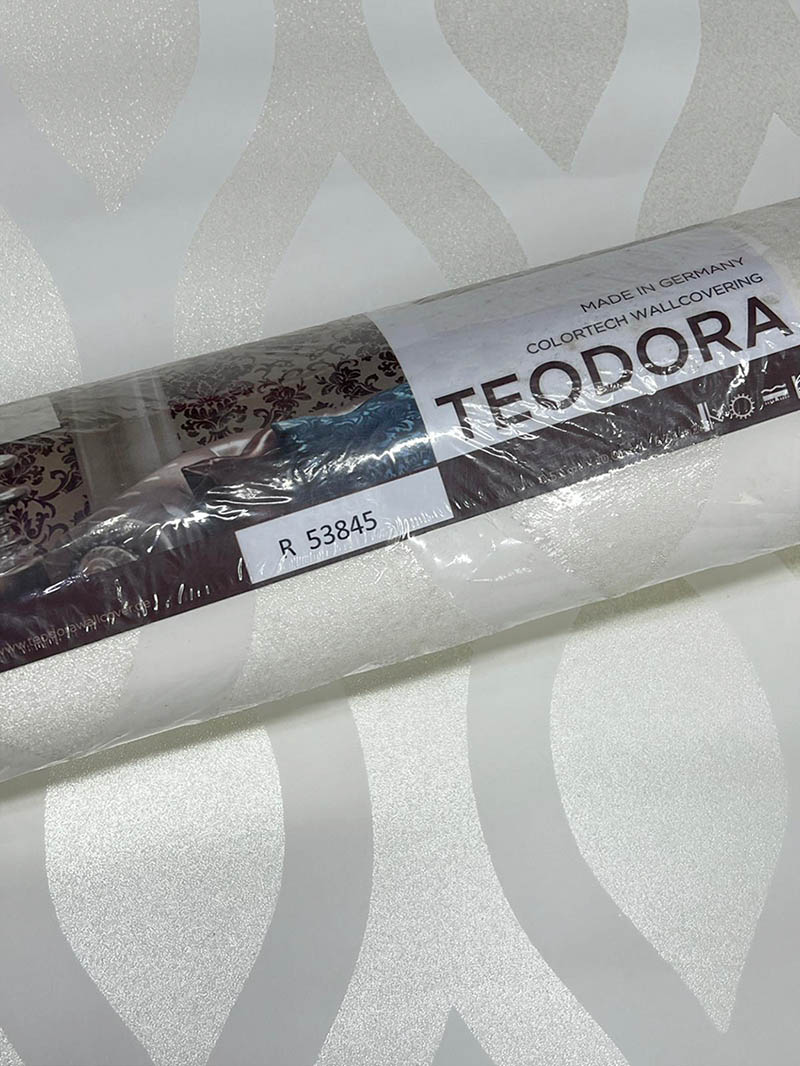 Modern Dalga Desenli 5m2  Duvar Kağıdı 53845  – Beyaz Tonlarında Şık TV Arkası Dekorasyonu