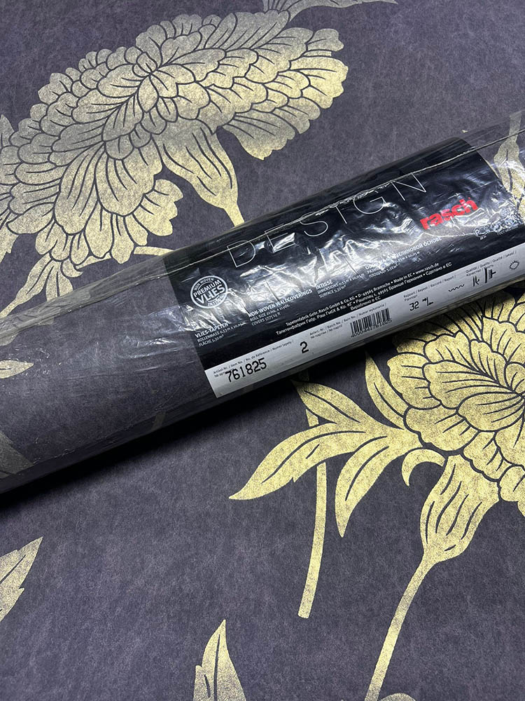 Mor Çiçek Desen Ucuz Duvar Kağıdı 761825