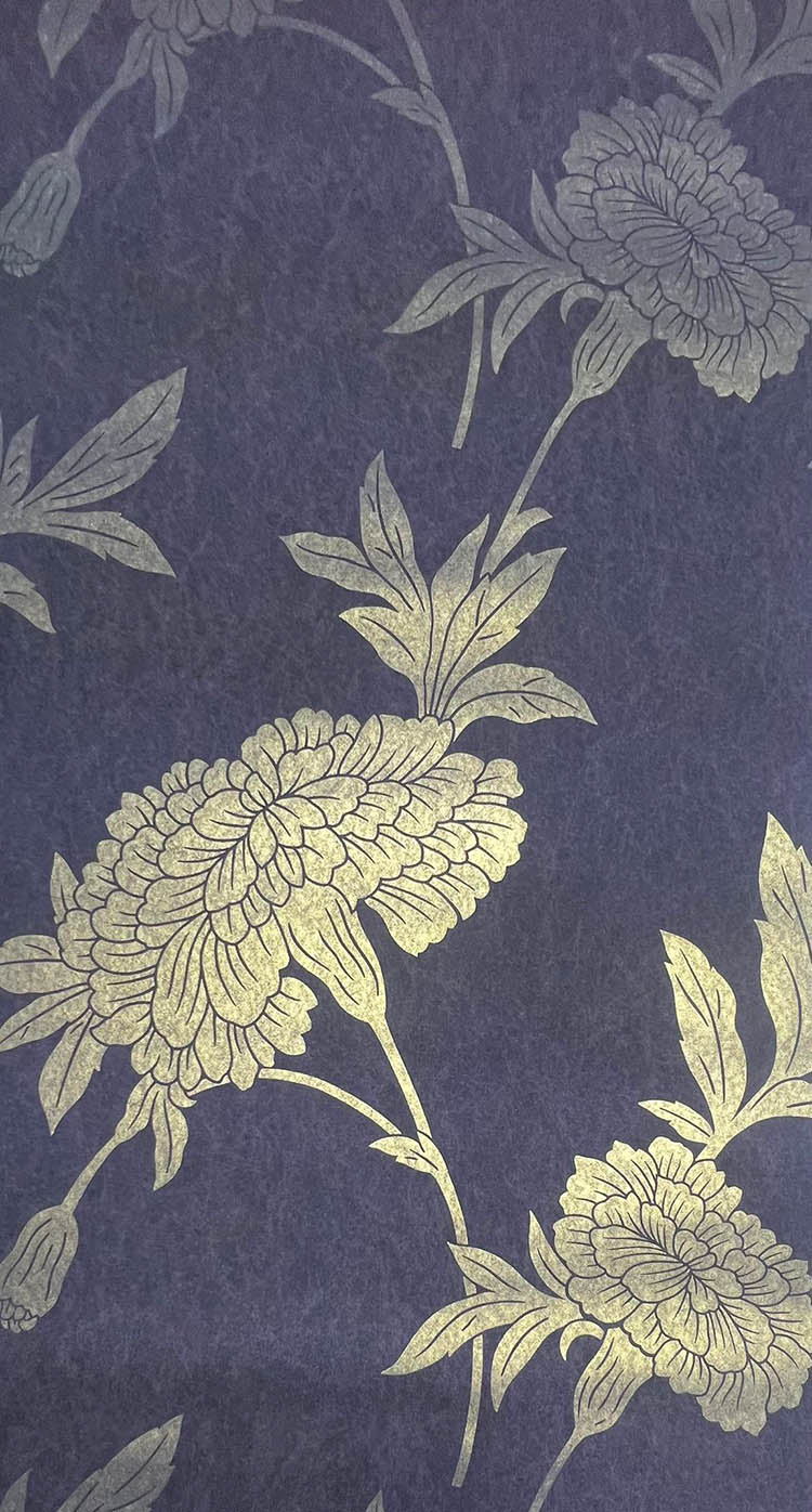 Mor Çiçek Desen Ucuz Duvar Kağıdı 761825