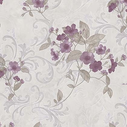Mor Çiçekli 16 M2 Duvar Kağıdı 771093