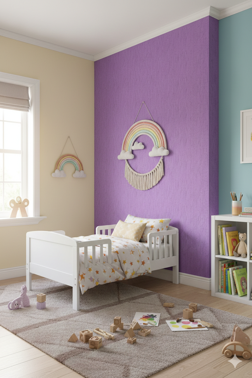 Mor Dokulu Ucuz Duvar Kağıdı 54101