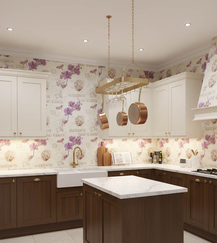 Mor Orkideli Ucuz Duvar Kağıdı 55939