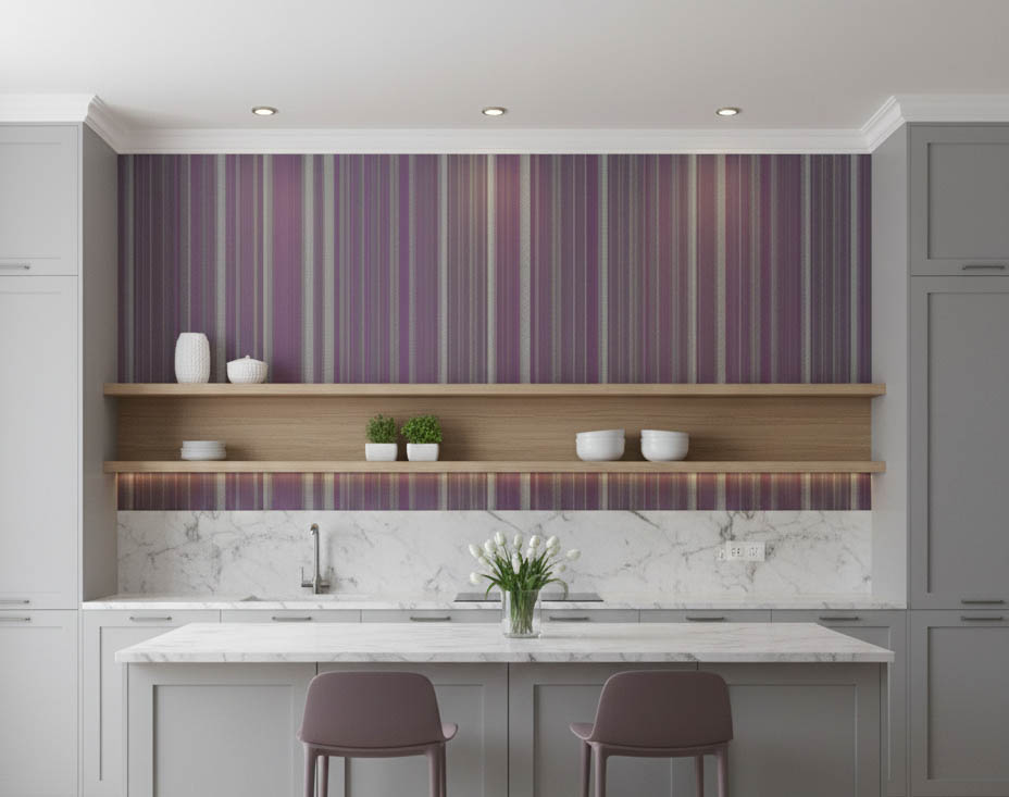 Mor Siyah Gri Çizgili Ucuz Duvar Kağıdı 53457