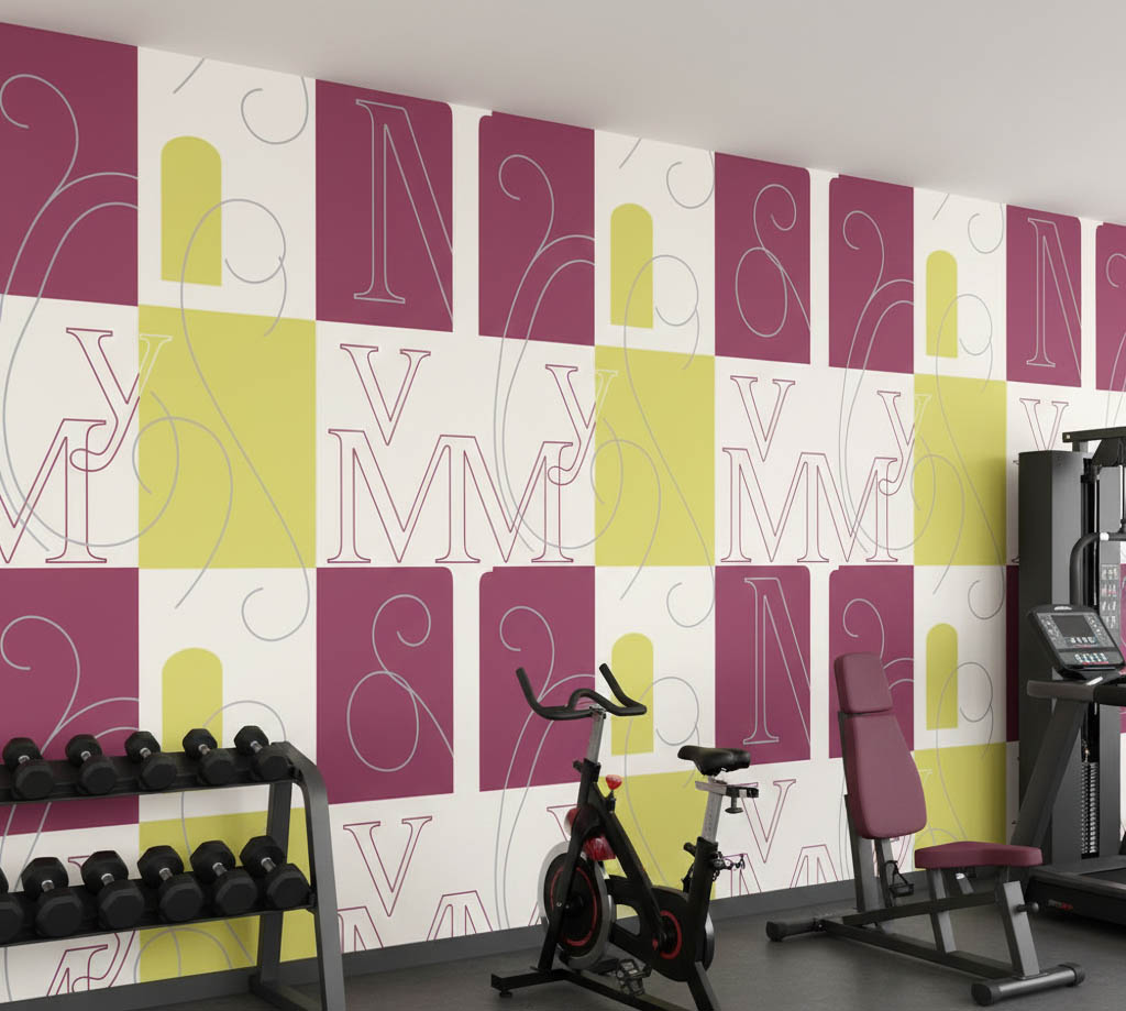 My Life Mor Sarı Ucuz Duvar Kağıdı 1781