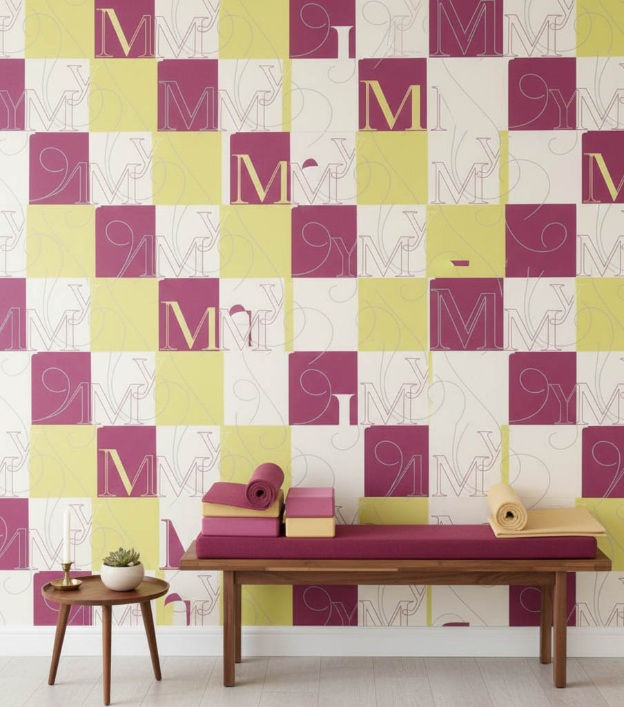 My Life Mor Sarı Ucuz Duvar Kağıdı 1781