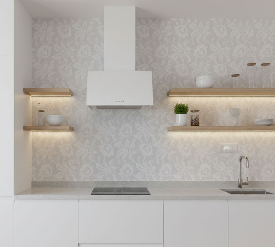 Parlak Bej Çiçek Desen Duvar Kağıdı 2902