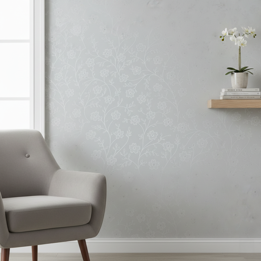 Parlak Minik Çiçek Yaprak Desen Duvar Kağıdı 2801