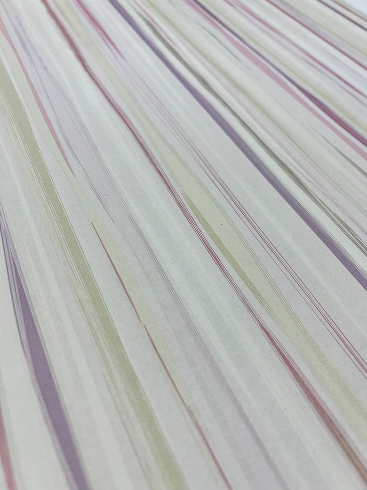 Patel Mor Pembe Tonları Çizgili Duvar Kağıdı 3114