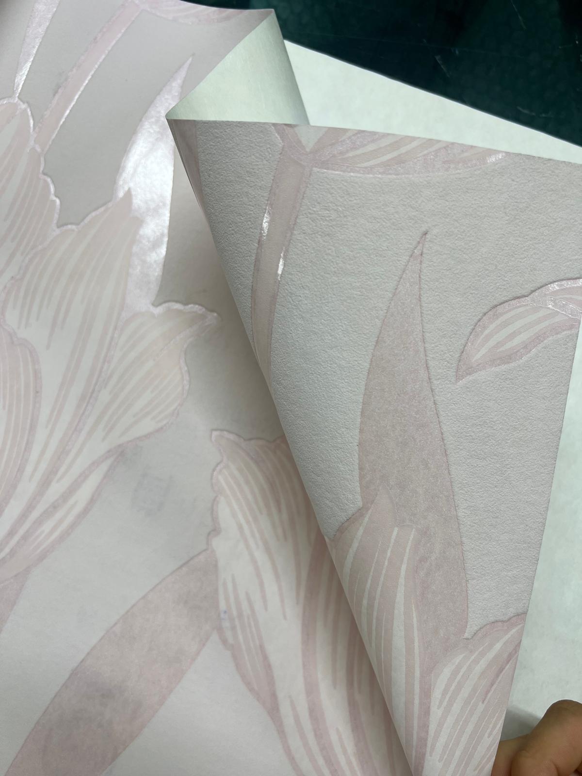  Pembe Çiçekli Duvar Kağıdı 670134