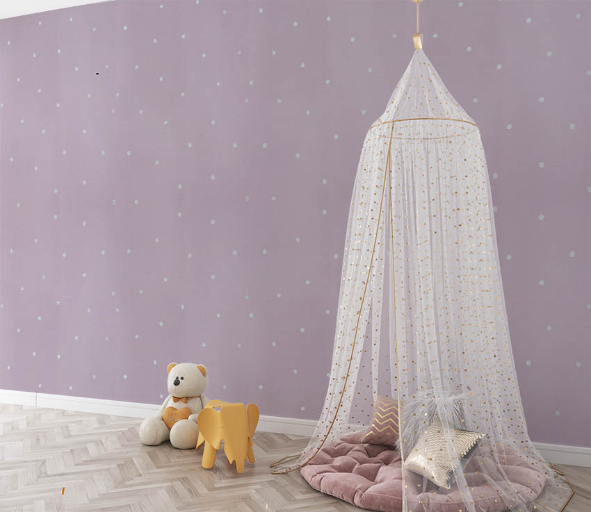 Pembe Puantiyeli 16 M2 Duvar Kağıdı 10192