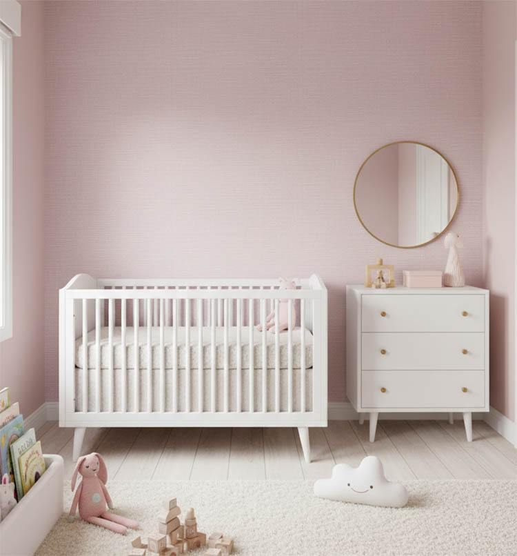 Sade Toz Pembe Dokulu 16 M2 Duvar Kağıdı 5526-2