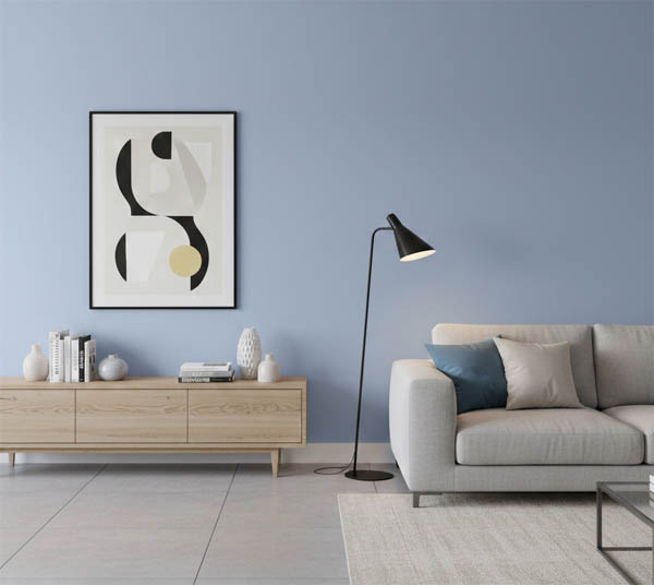 Sand- Açık Mavi Banyo Mutfak Duvar Kağıdı - Su Geçirmez Neme Dayanıklı