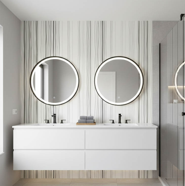 Siyah Beyaz Çizgili Desenli Duvar Kağıdı 3102