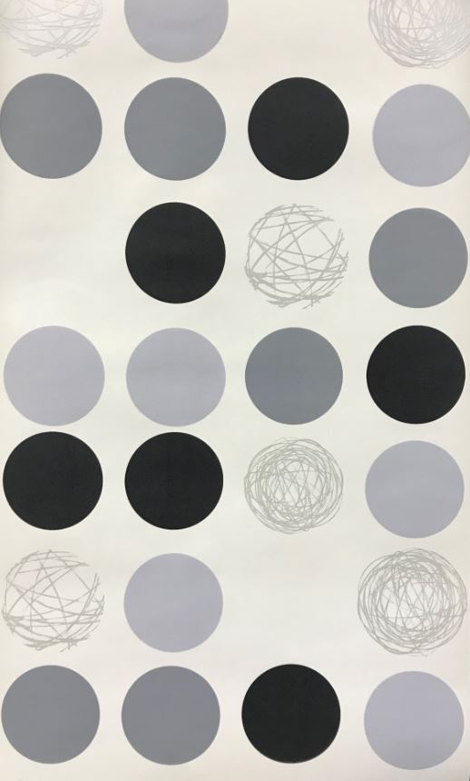 Siyah Gümüş Parlak Desenli Ucuz Duvar Kağıdı 69075412