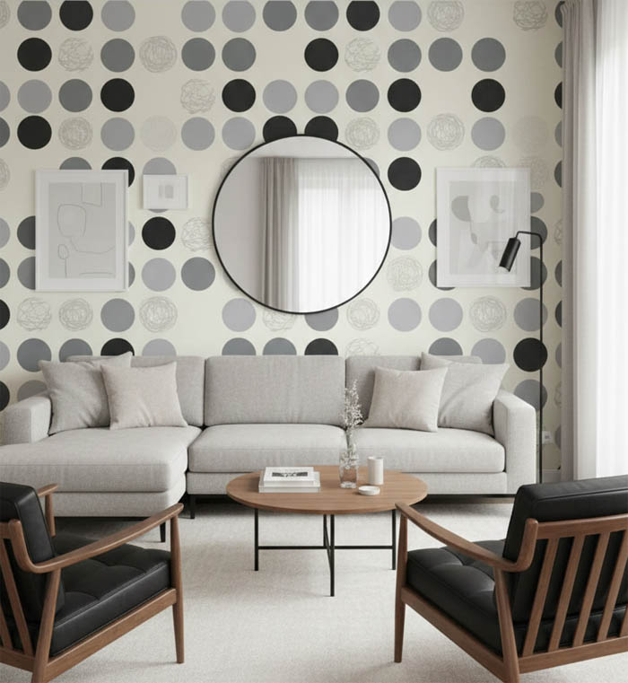 Siyah Gümüş Parlak Desenli Ucuz Duvar Kağıdı 69075412