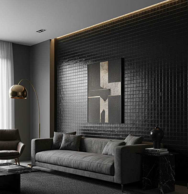 Siyah Parlak Duvar Kağıdı 43435