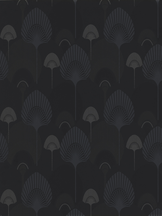 Siyah Zemin Çiçek Tasarım Duvar Kağıdı 111031