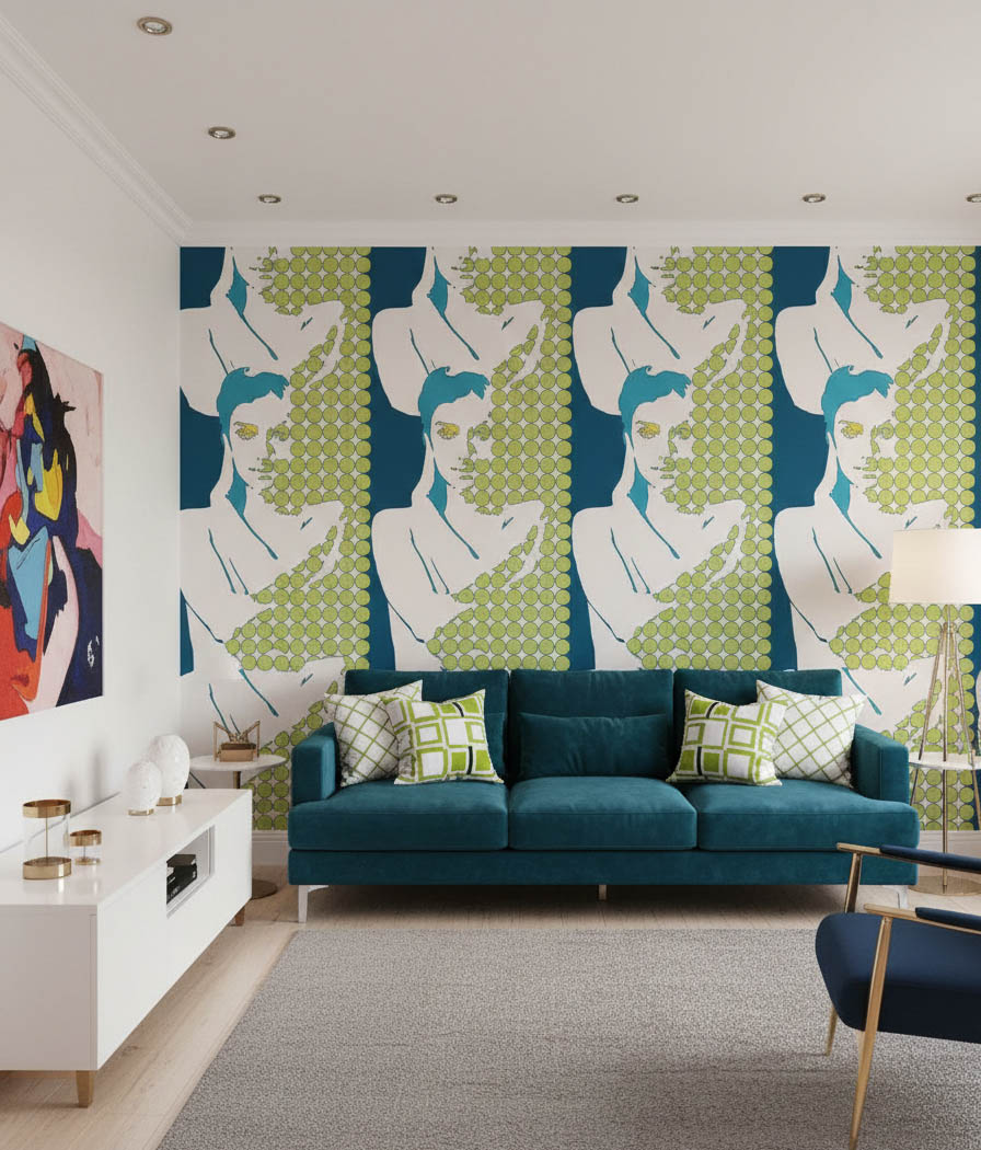 Slüet Tasarım Ucuz Duvar Kağıdı 19011