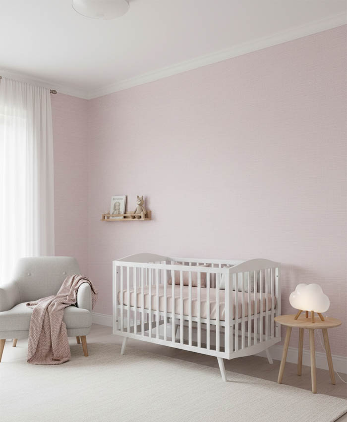 Soft Pembe Dikey Çizgili 16 M2 Duvar Kağıdı 55235