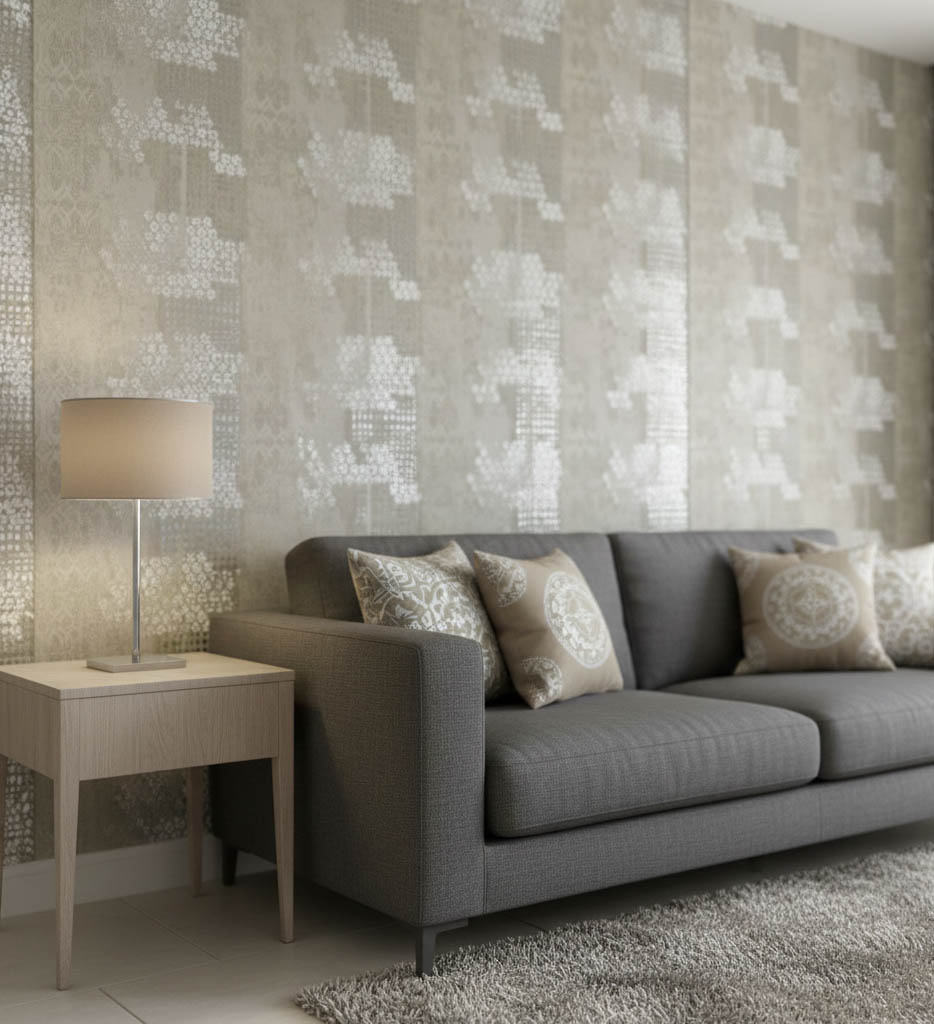 Soft Yeşil Desenli Duvar Kağıdı 112021