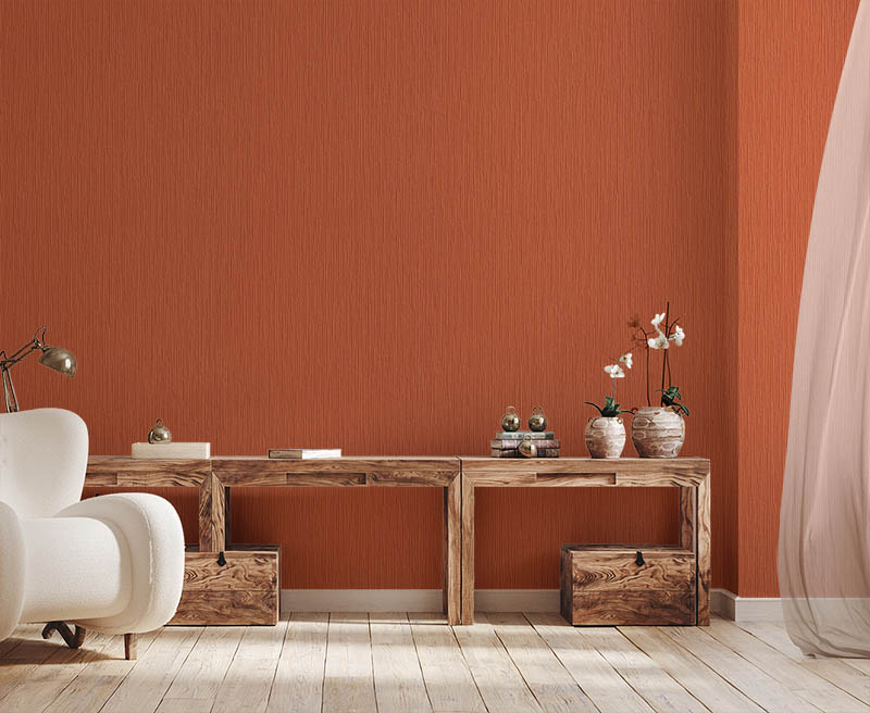 Turuncu Çizgi Dokulu Ucuz Duvar Kağıdı 54215