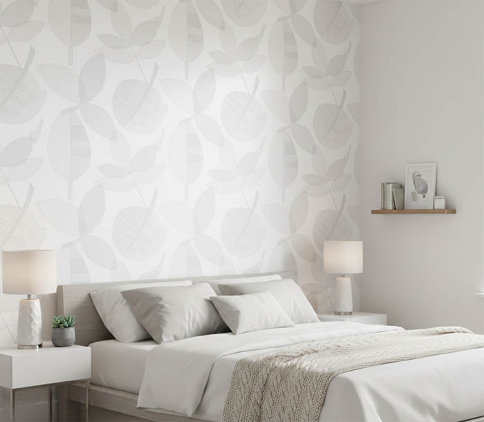 Yapraklı Parlak Desenli Duvar Kağıdı 2809