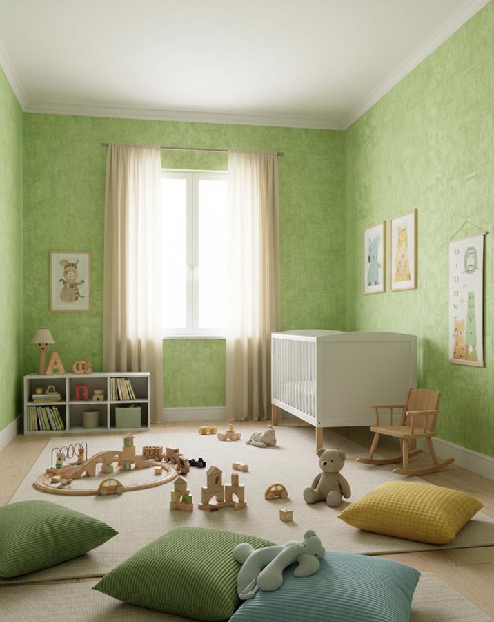 Yeşil Doğal Ucuz Duvar Kağıdı 7843