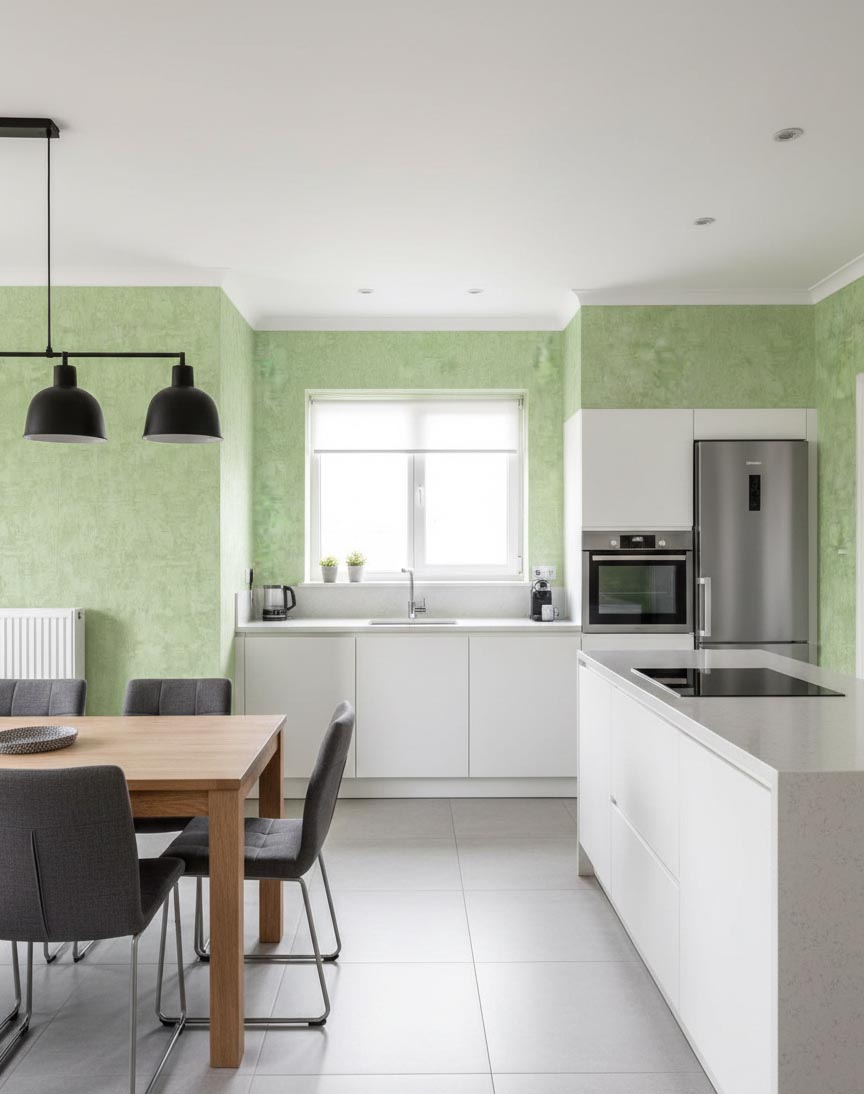 Yeşil Doğal Ucuz Duvar Kağıdı 7843