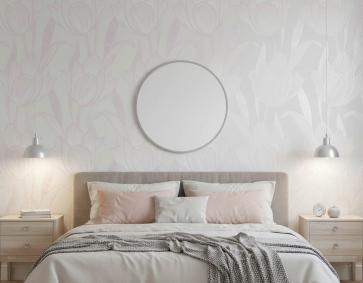  Pembe Çiçekli Duvar Kağıdı 670134