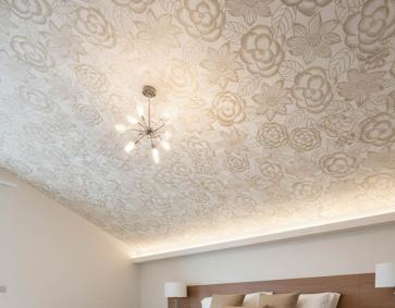 Altın Sarısı Çiçekleriyle Beyaz Duvar Kağıdı 670417