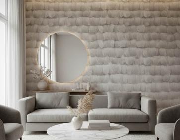 Bej Hafif Simli Tüy Desen 16 M2 Duvar Kağıdı 452582