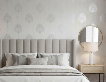 Beyaz Gümüş Desen Duvar Kağıdı 111027